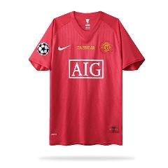 Manchester United 2008 Euro Final Men Home Retro Jersey  Red