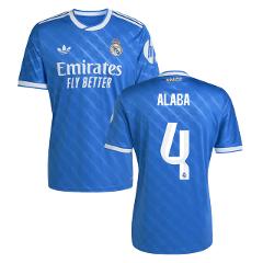 David Alaba #4 Real Madrid 2025-26 Third Match Jersey  Blue