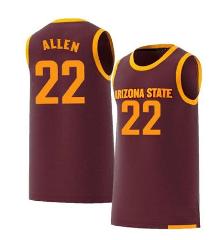 Andre Allen Jersey Arizona State Sun Devils College Basketball...
