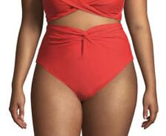 Women's High Waist Twisted Accent Small Swim brief