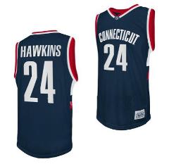 Jordan Hawkins Jersey UConn Huskies College Basketball Navy Re...