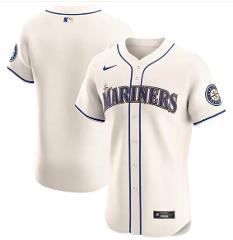 Seattle Mariners Vapor Premier Elite Patch Jersey Cream