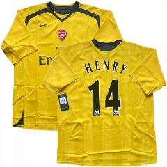 Thierry Henry #14 Arsenal 2005-06 Away Retro Jersey  Yellow