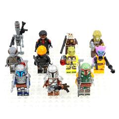 11pcs Star Wars Bounty Hunters The Mandalorian, Boba Fett Mini...