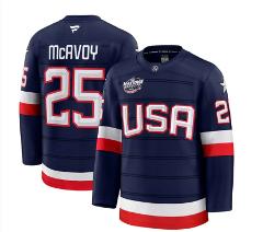 USA #25 Charlie McAvoy Navy 2025 4 Nations Face-Off Stitched J...