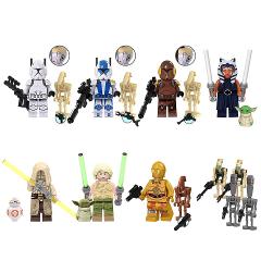 8pcs Star Wars Spec Ops Ahsoka, Luke & Temple Guards Minifigures