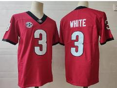  Georgia Bulldogs Zamir White Jersey #3 College Football Game Red