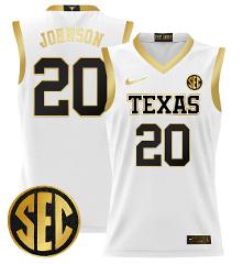 Tre Johnson Jersey #20 Texas Longhorns 2024 Lightweight Basket...