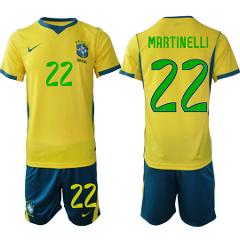 Brazil #22 MARTINELLI Jersey National Team x World Cup 2026 Ho...