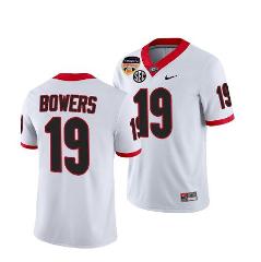 Georgia #19 Brock Bowers 2021 Orange Bowl White 100th Annivers...