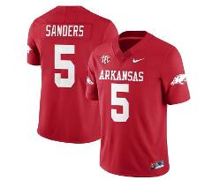Raheim Sanders Jersey #5 Arkansas Razorback Football All Stitc...