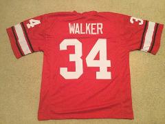 UNSIGNED CUSTOM Sewn Stitched Herschel Walker Red Jersey