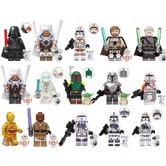 15pcs Star Wars Obi-Wan, Mace Windu, Rahm Kota, Boba Fett, Ahs...