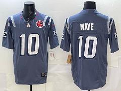Drake Maye Limited Jersey 2025 Rivalries Storm Blue