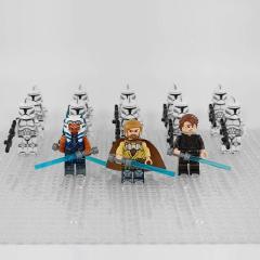 13pcs Star Wars The Clone Wars Obi-Wan, Anakin & Ahsoka Minifi...