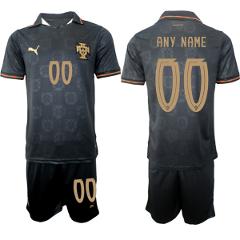 Portugal Team Custom Black 2026 World Cup Away Soccer Jersey Suit
