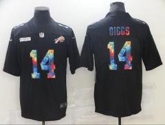 Mens Stefon Diggs #14 Limited Jersey Black Rainbow Edition