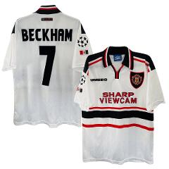 David Beckham 7 Manchester United 1997-1999 Umbro Away Retro J...