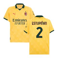Pervis Estupinan #2 AC Milan 2025-26 Third Men Jersey  Yellow