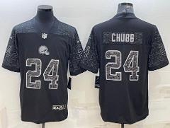 Mens Nick Chubb #24 Limited Player Football Jersey Black