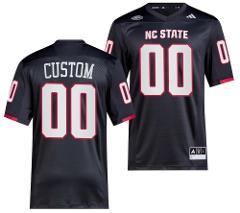 Men's Custom NC State Wolfpack Jersey Premier Black College Fo...