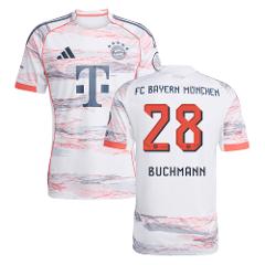 Tarek Buchmann #28 Bayern Munich 2025-26 Away Men Jersey  White