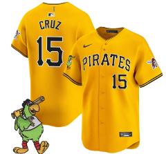 Oneil Cruz Jersey 15 Pittsburgh Pirates Pirate Parrot Patch Pr...