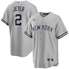 Derek Jeter New York Yankees Big & Tall Road Jersey Gray