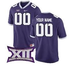 Custom TCU Horned Frogs Jersey Name and Number Football Purple...