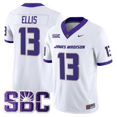 Landon Ellis Jersey #13 James Madison Dukes 2025 Vapor Stitche...