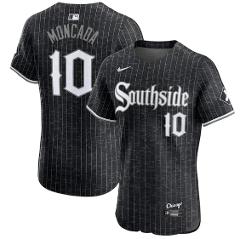 Yoan Moncada Chicago White Sox City Connect Elite Jersey Black