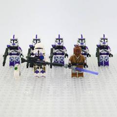 7pcs Star Wars Mace Windu & 187th Commander Minifigures