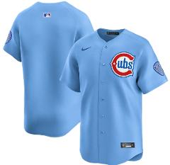 Men's Chicago Cubs Baby Blue 2nd Limited Jersey Blue
