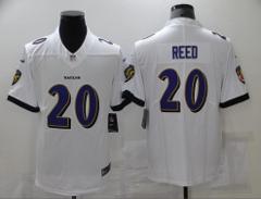 Mens Ed Reed #20 Football Replica Jersey White
