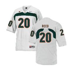 Miami Hurricanes #20 Ed Reed NCAA College Football Jersey White