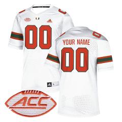 Custom Miami Hurricanes Jersey Name and Number College Footbal...