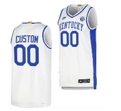 Custom Kentucky Wildcats Jersey Limited Retro Basketball White...