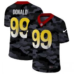 Men's Aaron Donald Rams jersey black camo