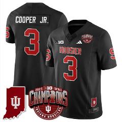 Omar Cooper Jr Jersey #3 Indiana Hoosiers Big 10 Champions Sti...