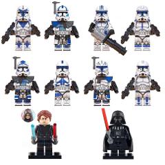 10pcs Star Wars Anakin, Vader, Rex, Echo & Kix Minifigures