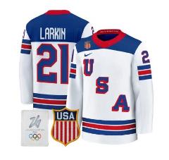 Dylan Larkin Jersey #21 USA Olympic 2026 Premium Hockey All St...