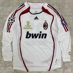 Ricardo Kaka #22 AC Milan 2006-07 Retro Away Long sleeve Jerse...