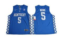 Kentucky Wildcats #5 Malik Monk NCAA Basketball Jersey Blue
