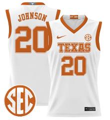Tre Johnson Jersey #20 Texas Longhorns 2024 Lightweight Basket...