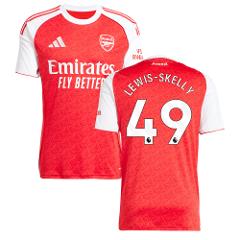 Myles Lewis-Skelly #49 Arsenal 2025-26 Home Jersey  Red