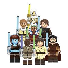 8pcs Star Wars Tales of the Jedi Dooku, Qui-Gon & Windu Minifi...