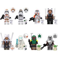8pcs Star Wars Ahsoka,Boba Fett & Airborne Troopers Minifigures