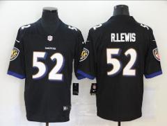 Mens Ray Lewis #52 Football Replica Jersey Black