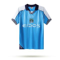 Manchester City 1999-2001 Home Home Men Retro Jersey  Blue