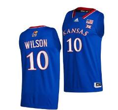 #10 Jalen Wilson Jersey Kansas Jayhawks College Basketball Roy...